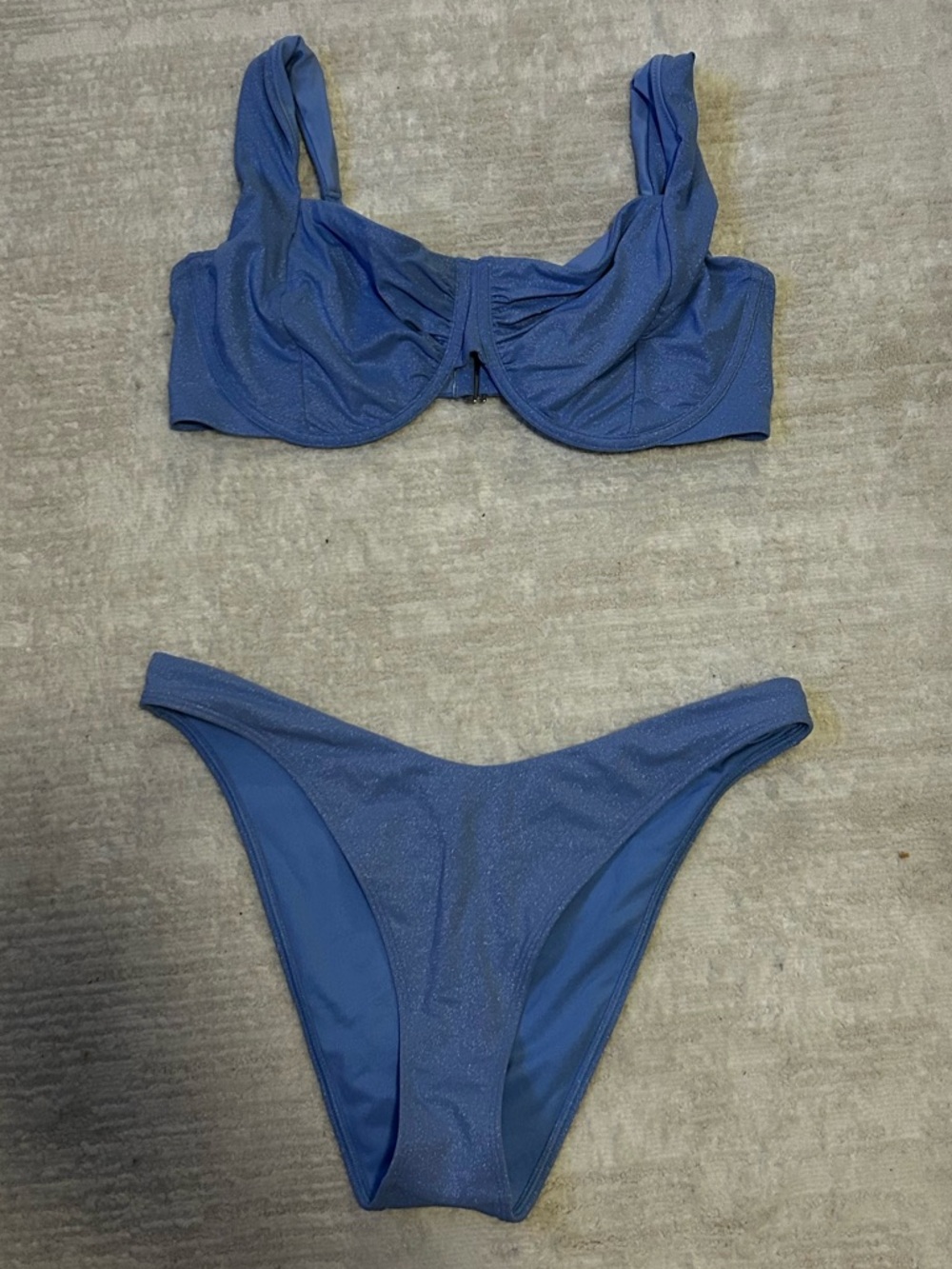 Abercrombie & Fitch Blue Sparkly Bikini Set